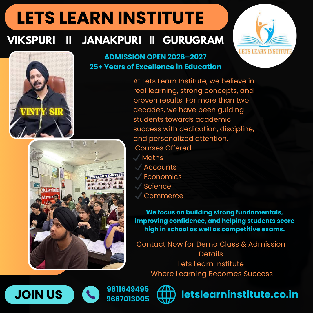 LETS LEARN INSTITUTE  OPEN FOR ADMISSION IN 2026–2027